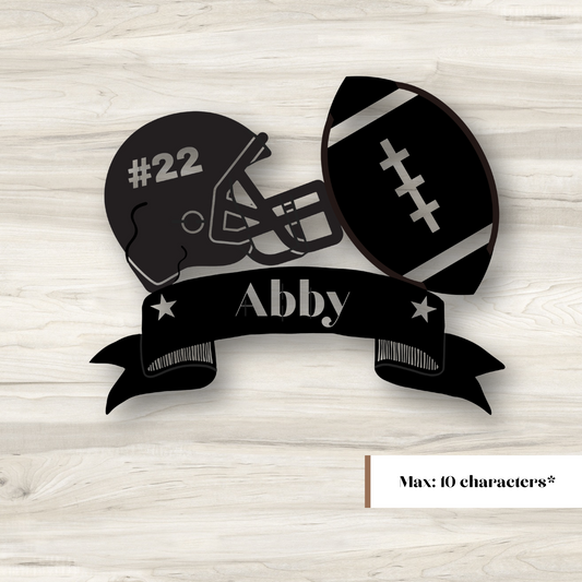 Cheers | Personlised Football Metal Sign- Name and Number