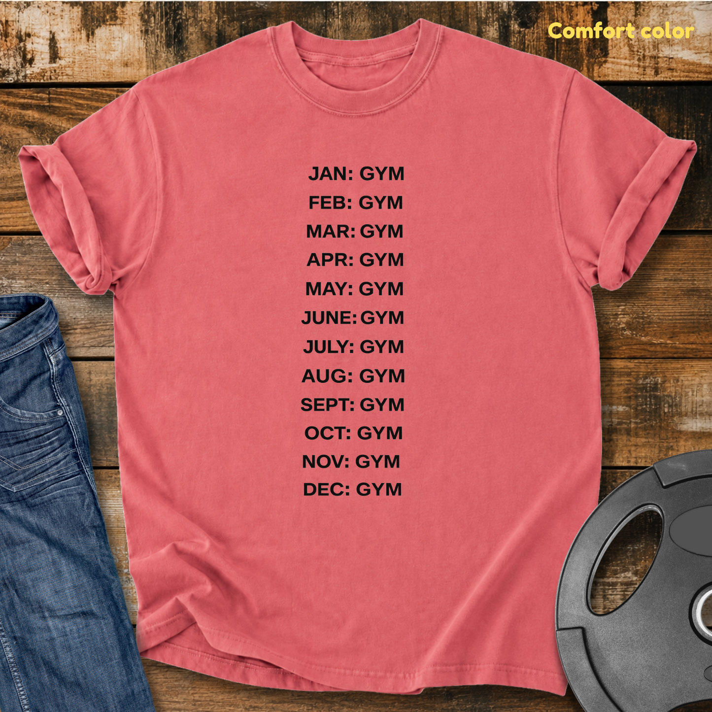 Jan to Dec: Gym Vintage Wash T-Shirt