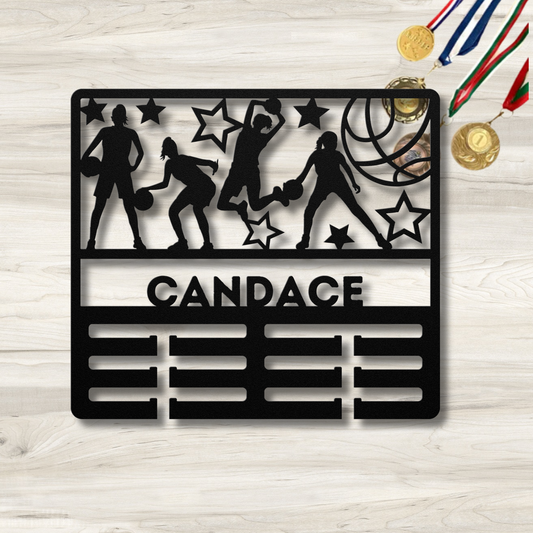 She's Leader Award Basketball | Personlised Basketball Award Holder Metal Signs
