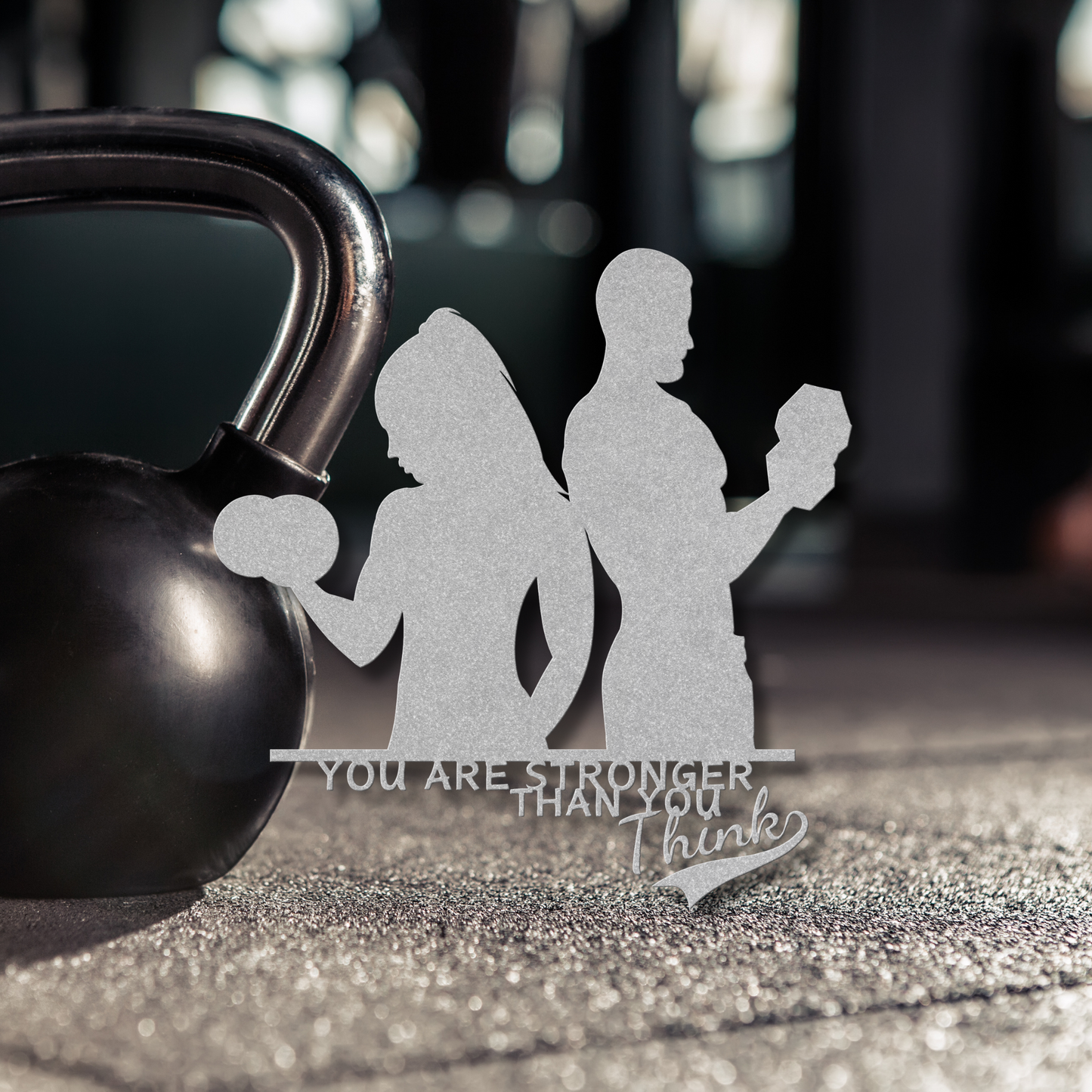 You Are Stronger Than You Think | gym metal signs art decor