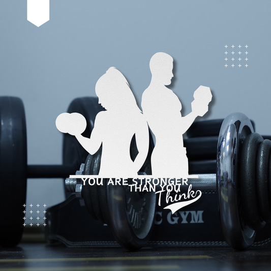You Are Stronger Than You Think | gym metal signs art decor