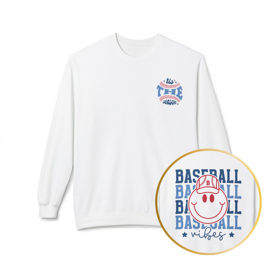 Baseball Smiley Vibes Sweatshirt