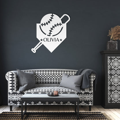 Passion | Personlised Baseball Metal Sign