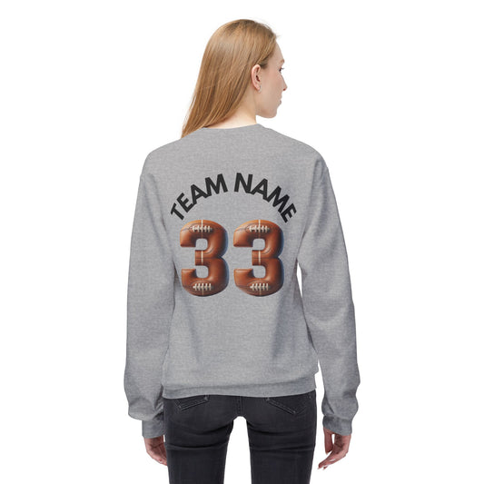 Personlized Name and Team Name on Sweatshirt Football