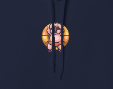 Chill Swim Cute Pig Hoodie
