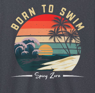 Born to Swim Funny Beach Sweatshirt