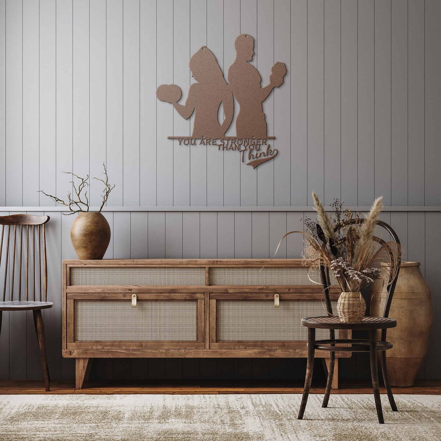You Are Stronger Than You Think | gym metal signs art decor
