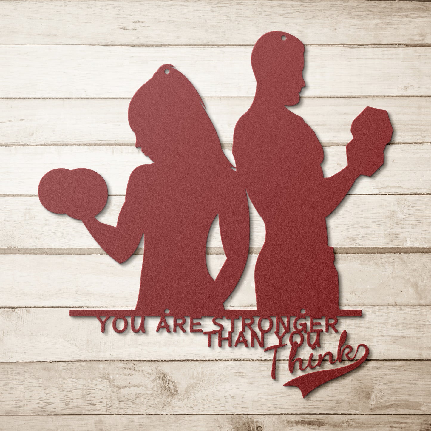 You Are Stronger Than You Think | gym metal signs art decor