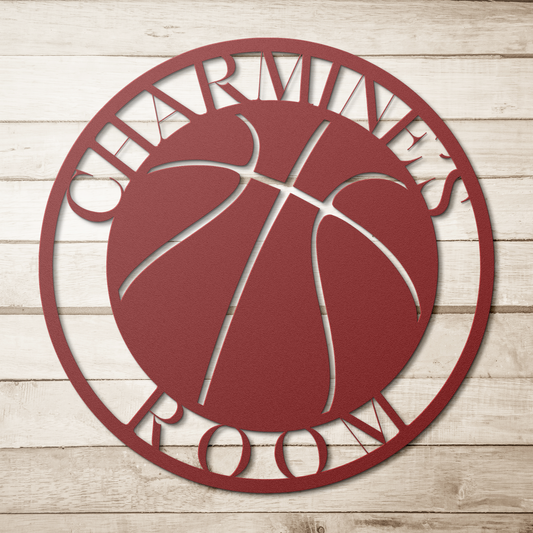 The Basketball | Personalized Basketball Metal Wall Art
