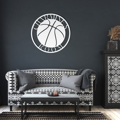 The Basketball | Personalized Basketball Metal Wall Art