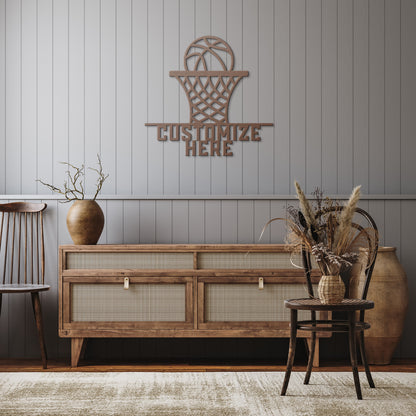 The Goal | Personalised basketball Metal Sign