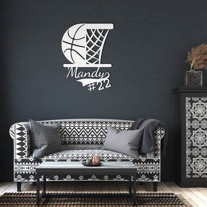 Unity in Strength | Personalized Basketball Metal Wall Art