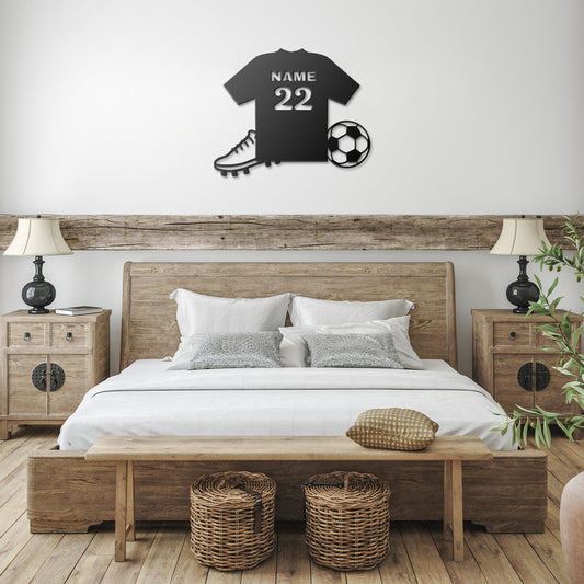 What's your number | Personlised Soccer Metal Signs- Name & number on your Jersey