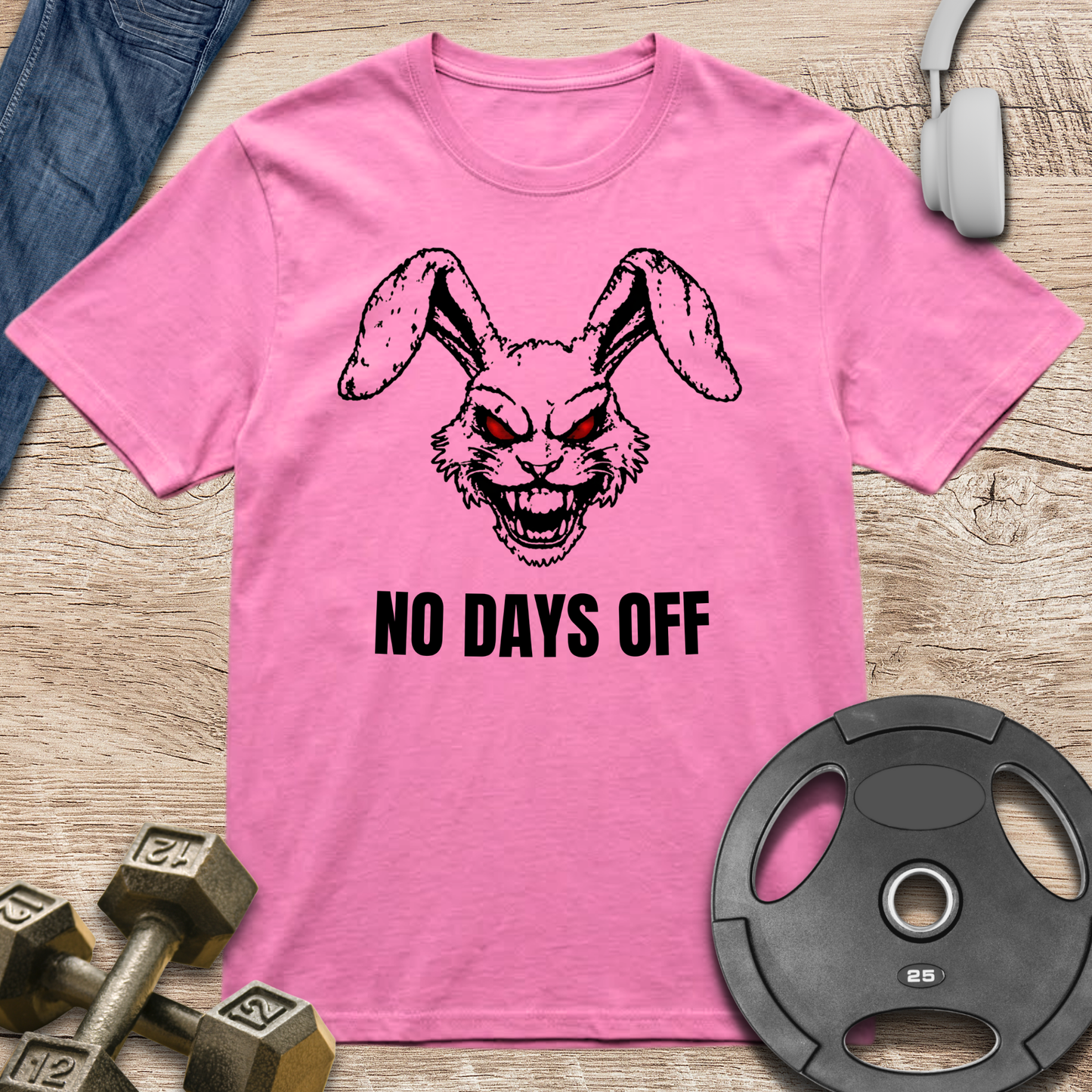 Fierce Rabbit No Days Off T-Shirt