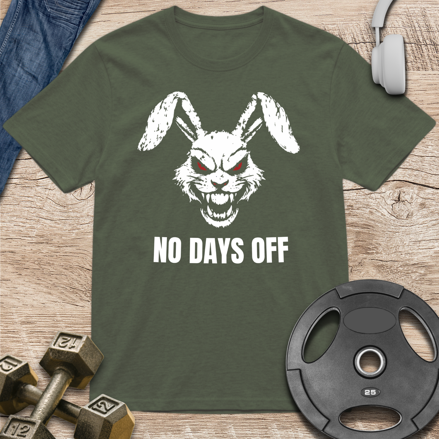 Fierce Rabbit No Days Off T-Shirt