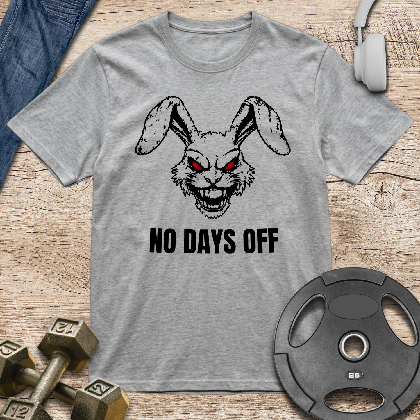 Fierce Rabbit No Days Off T-Shirt