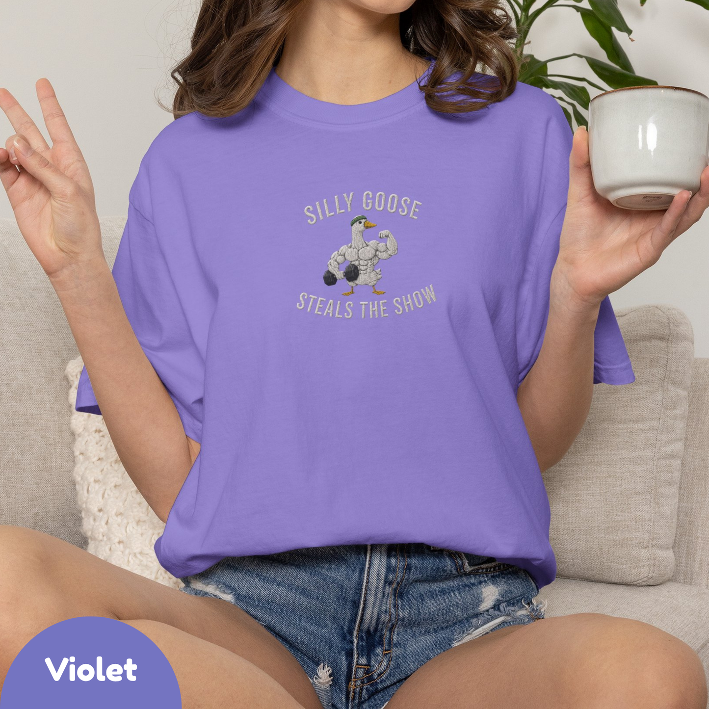 Silly Goose Steals The Show Vintage Wash T-Shirt